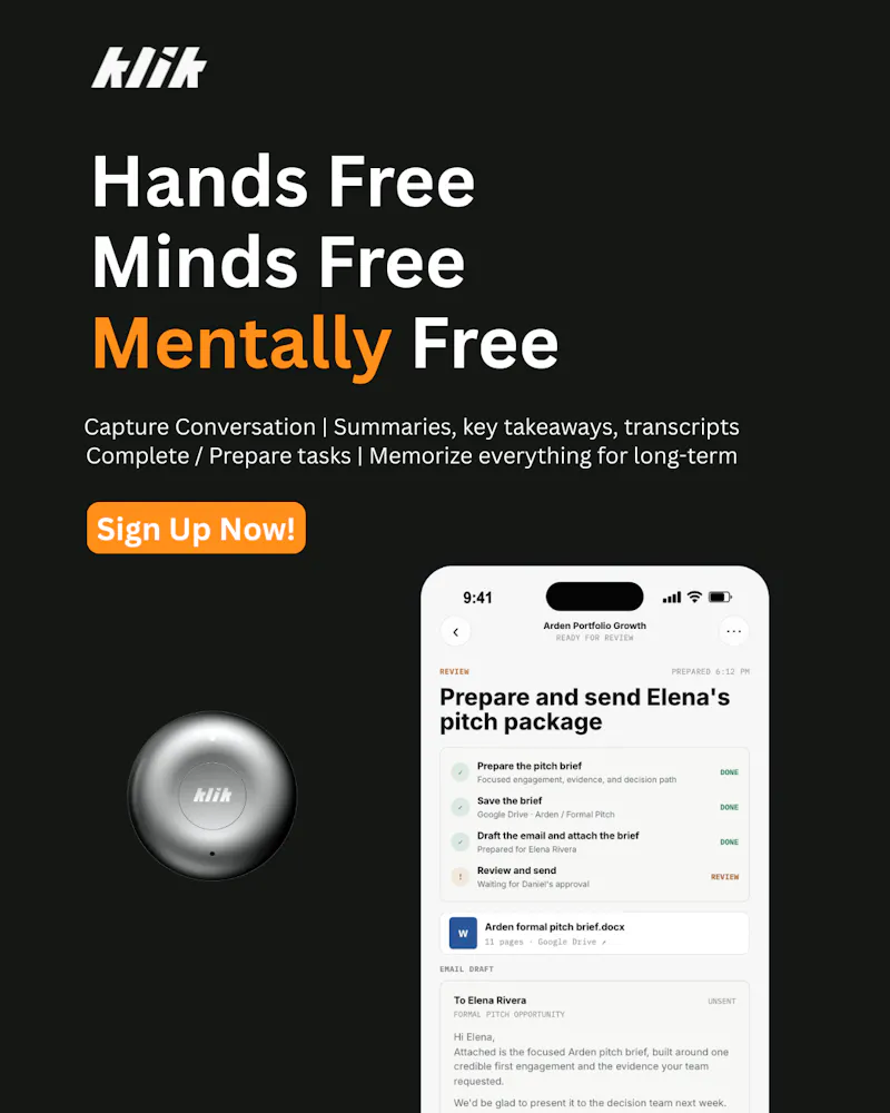 Klik — Proactive AI for Work screenshot 1