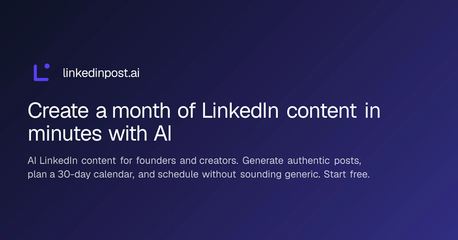 linkedinpost.ai screenshot 1