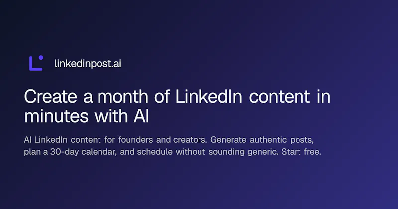 linkedinpost.ai screenshot 1