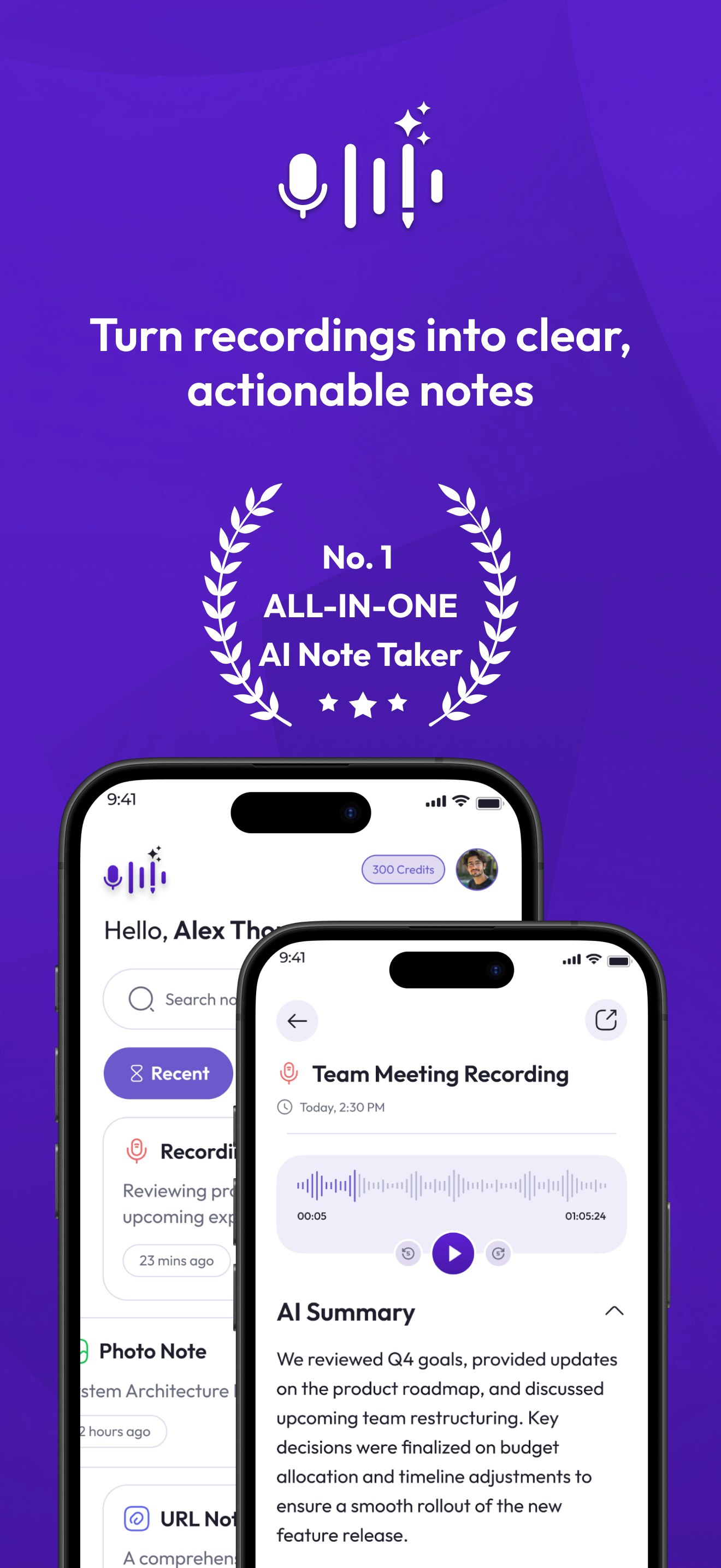 NotterAI - AI Note Taker - Screenshot 2 preview