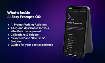 Screenshot of AI Easy Prompt OS streamlining and enhancing prompt productivity