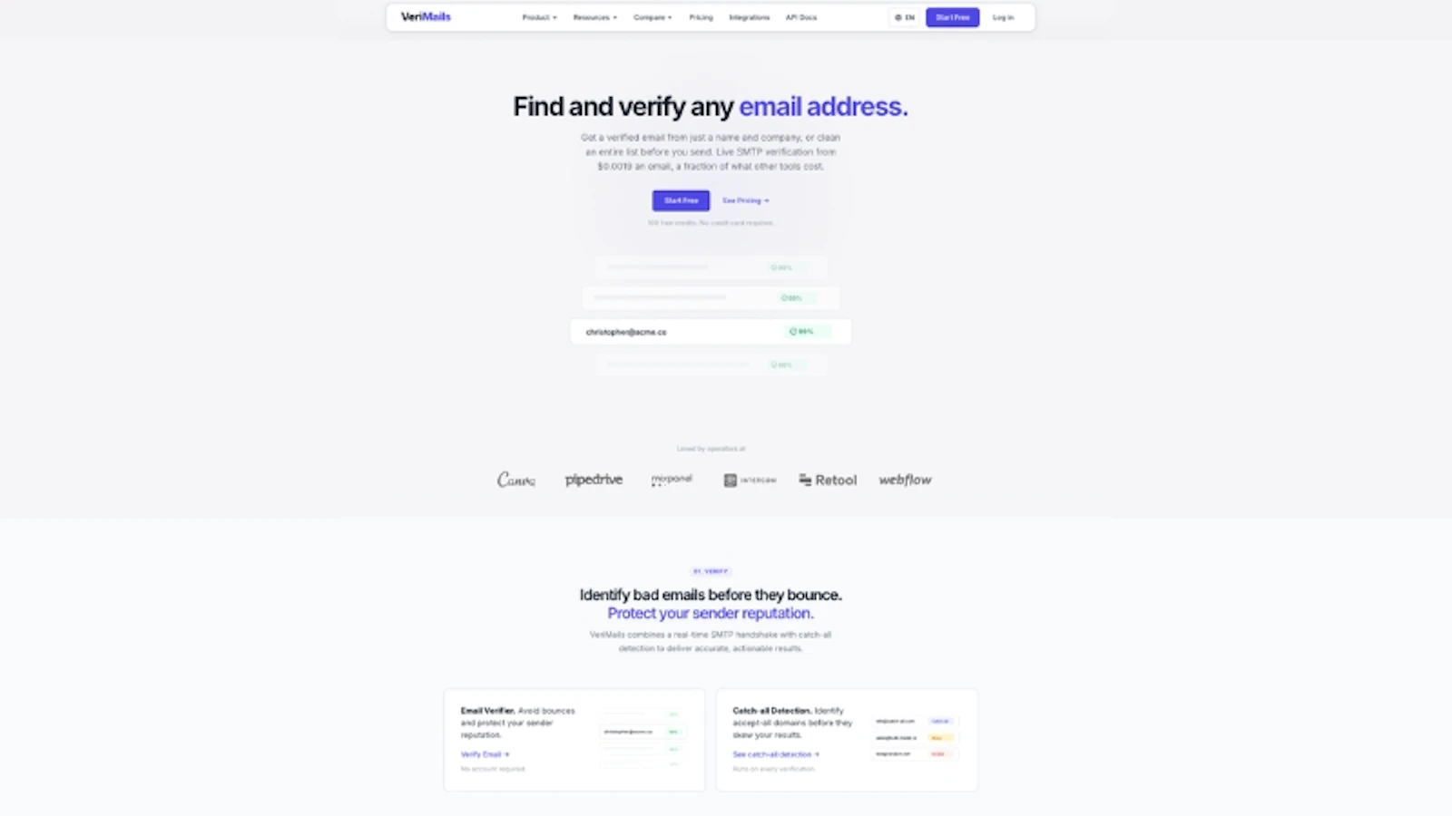 VeriMails screenshot 2