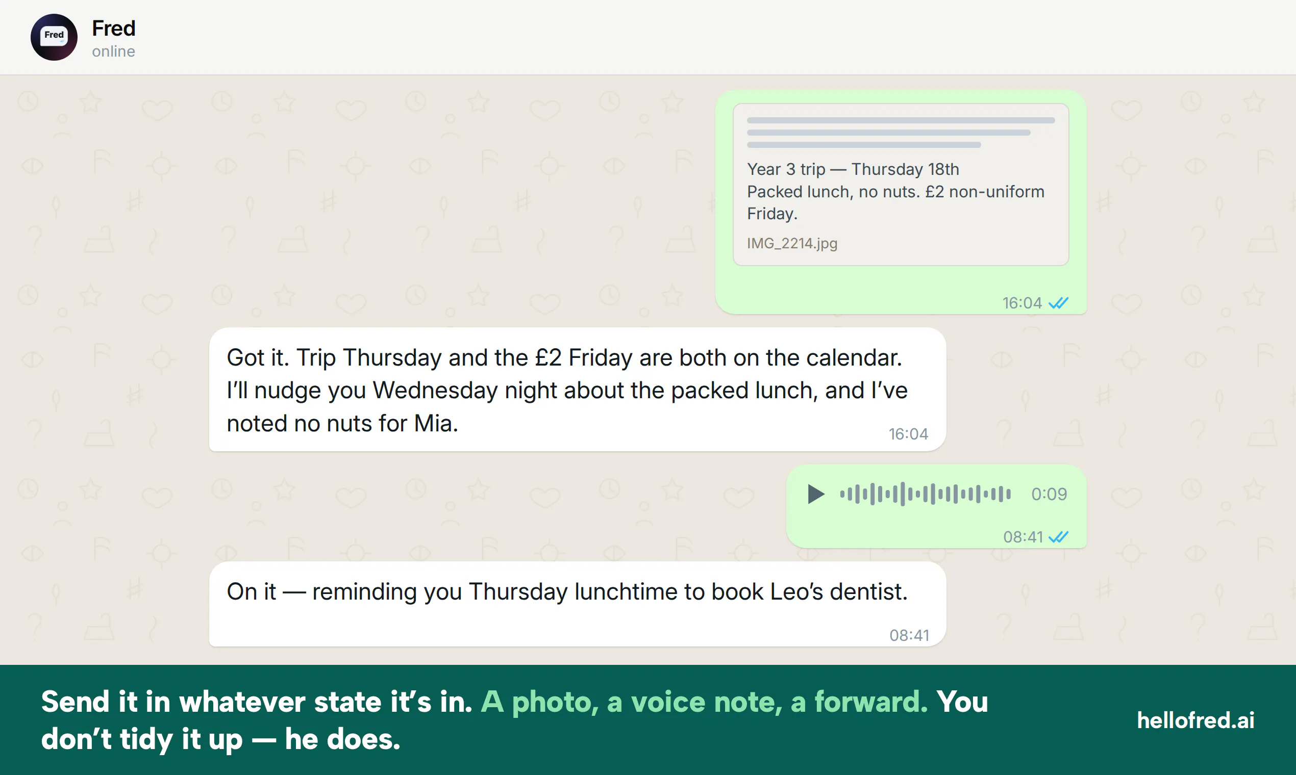 Fred - Your Family Assistant screenshot