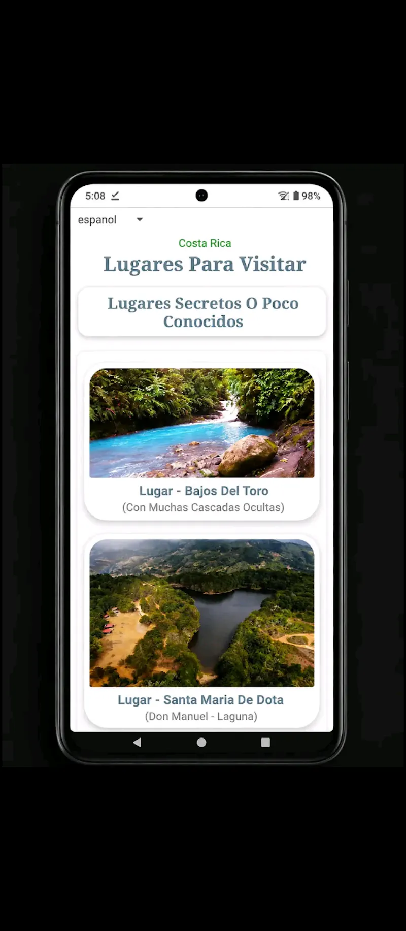 TicoVibes App Para El Turista CR screenshot 1