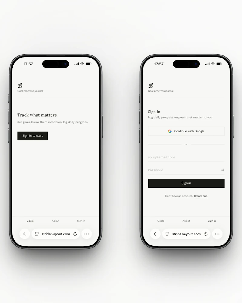 Stride — Goal Progress Journal screenshot 2
