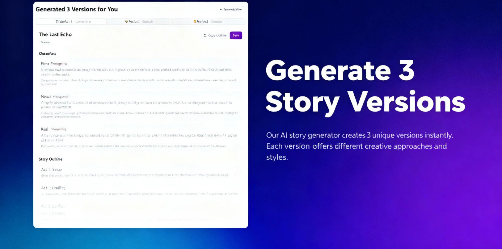 Story Generator — Create Stories with AI - Screenshot 3 showing product features and functionality