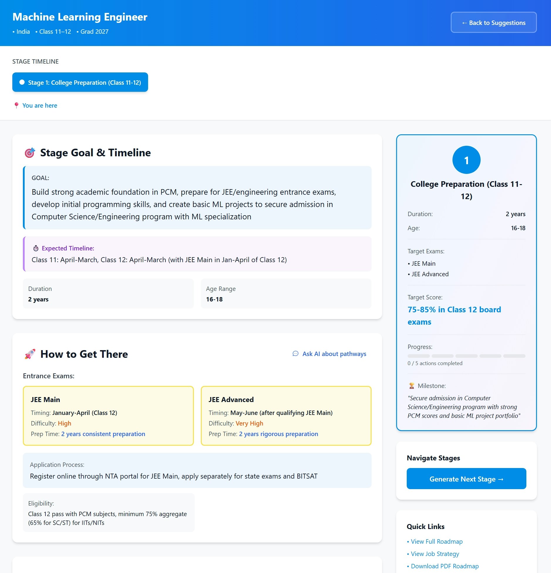 Careerfinder – AI Career Roadmap gallery image