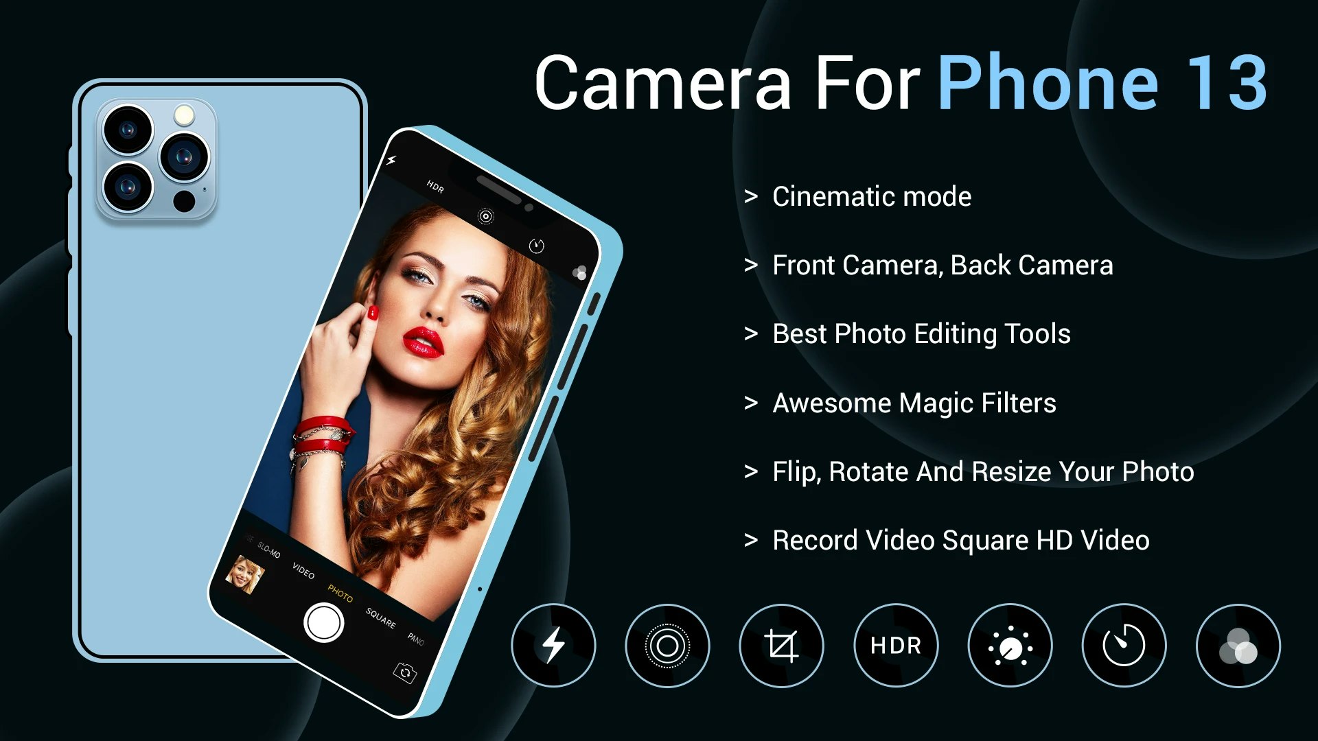 وسائط كاميرا لـ iPhone 14 Pro Max OS 16 - Camera Style IOS16 أفضل تطبيق لالتقاط صور كاميرا Pro Max. 1