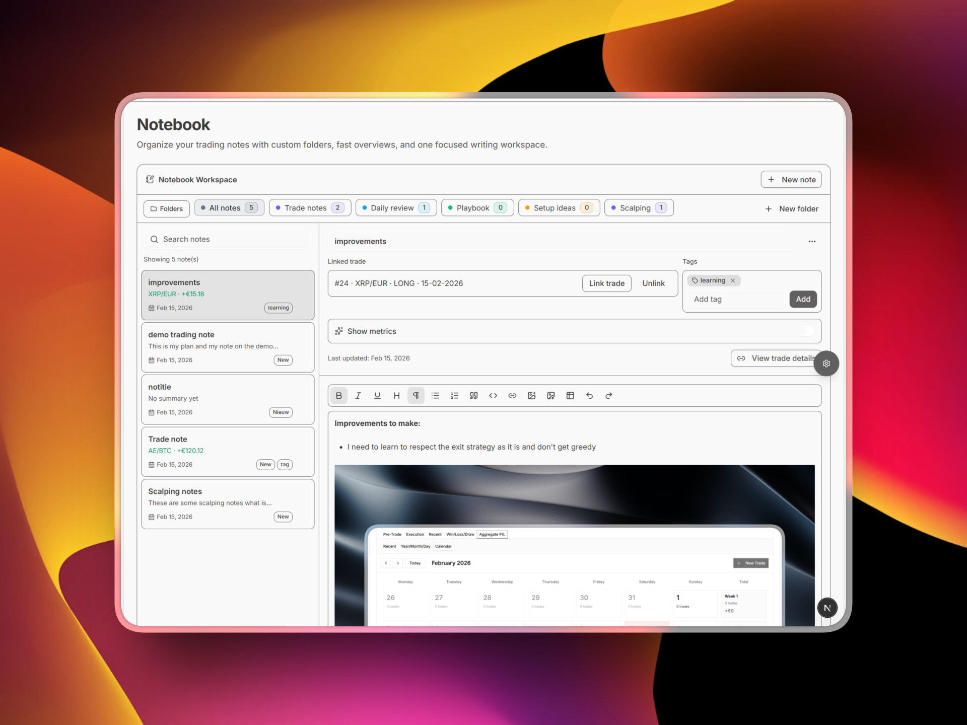 TradersCompanion - Screenshot 5 showing product features and functionality