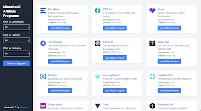MicroSaaS Affiliate Programs gallery image