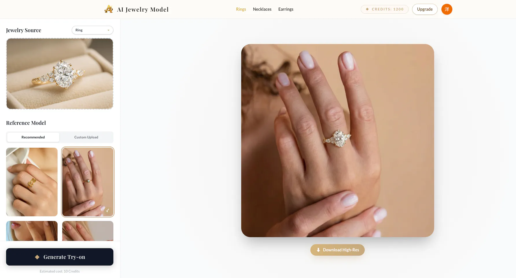 AI Jewelry Model gallery image
