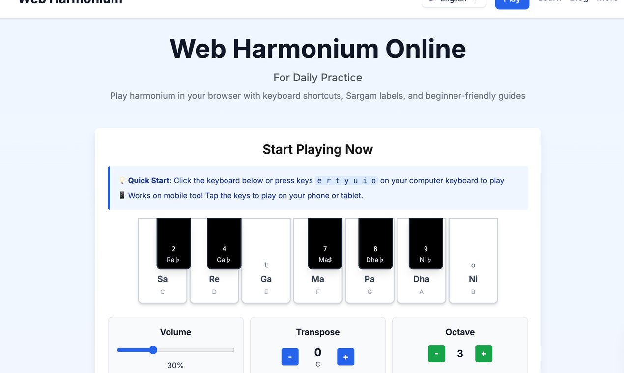 Web Harmonium gallery image