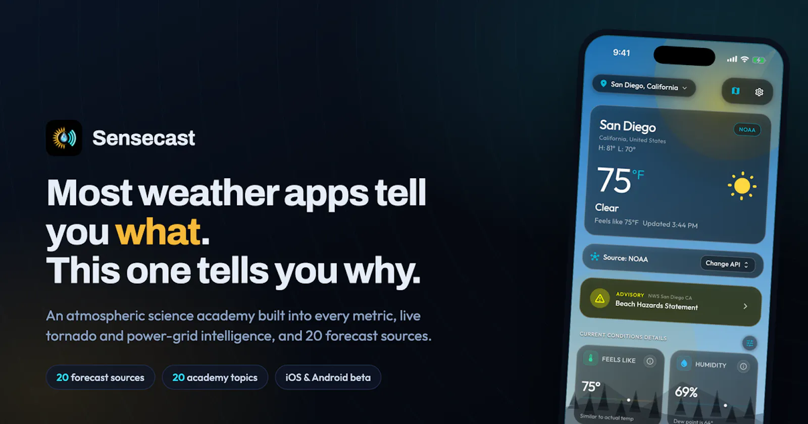 Sensecast screenshot 1
