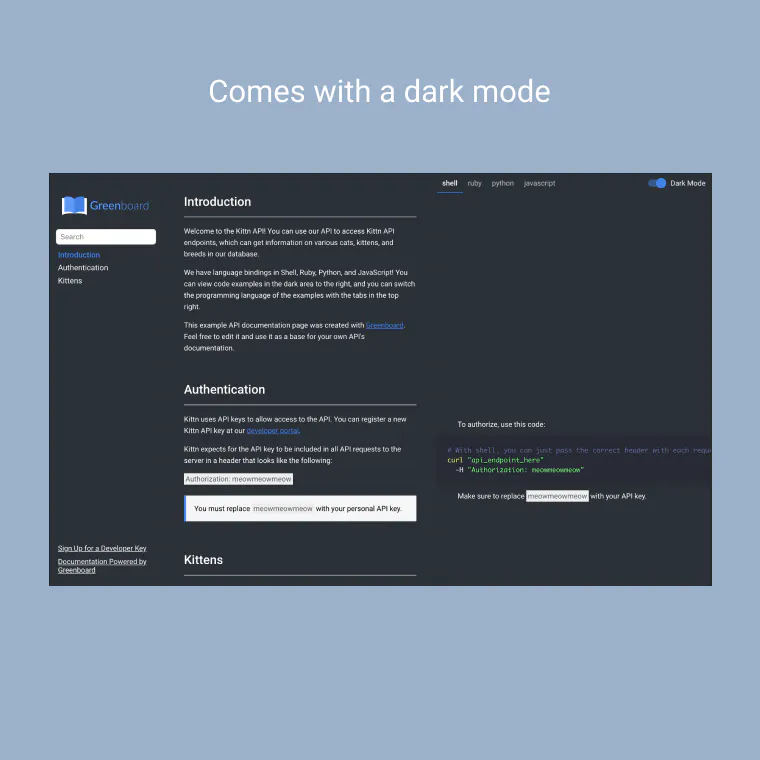 Greenboard: Generate beautiful static api documentation | Product Hunt