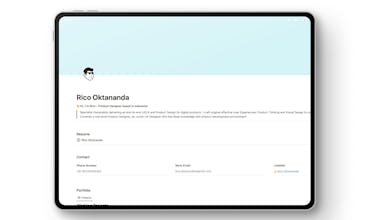Free UX Portfolio Template gallery image