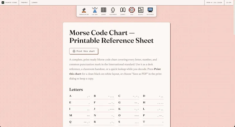 Morse Code Audio screenshot 3