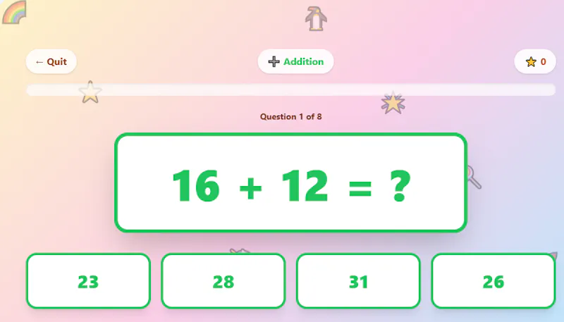 Math Quest screenshot 1