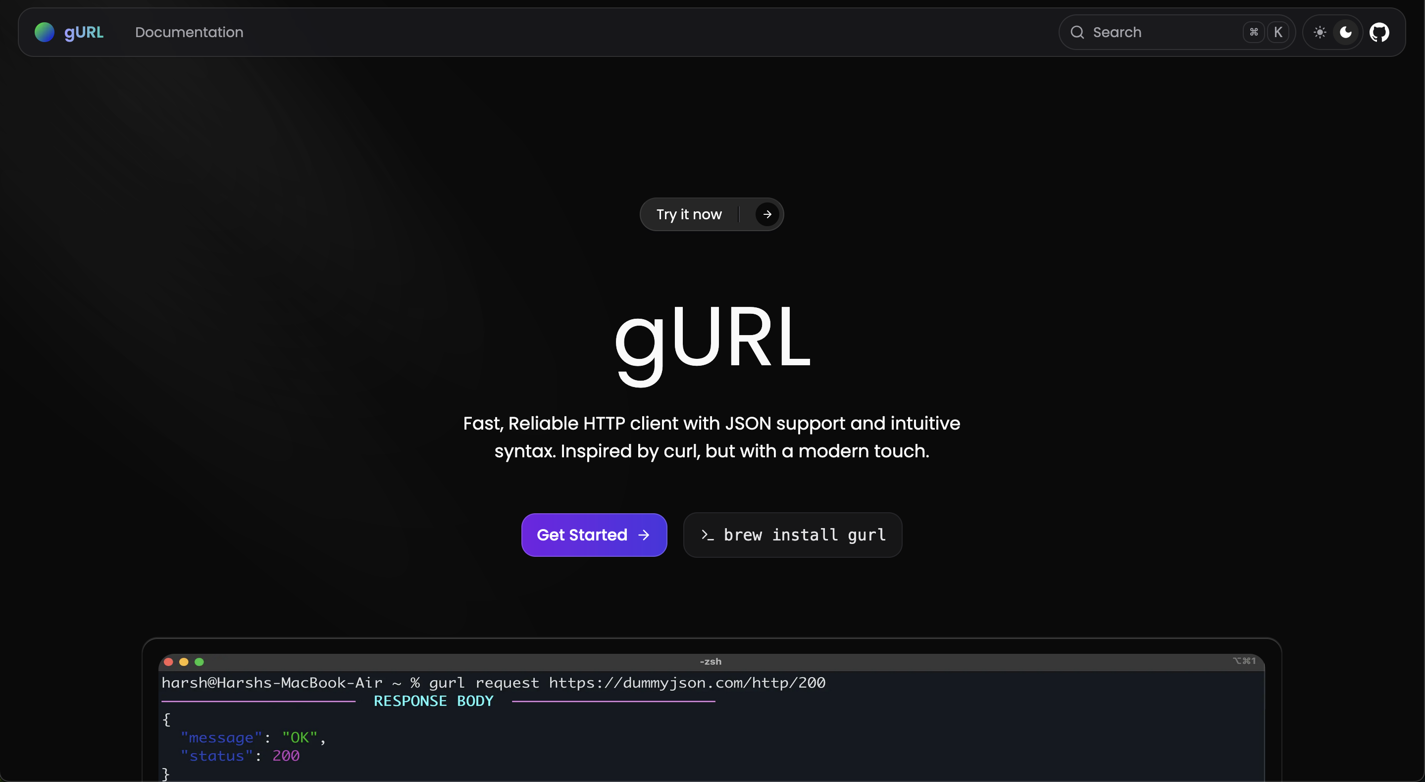 gURL - Go fast. Go simple. A curl alternative built in Go. media 1