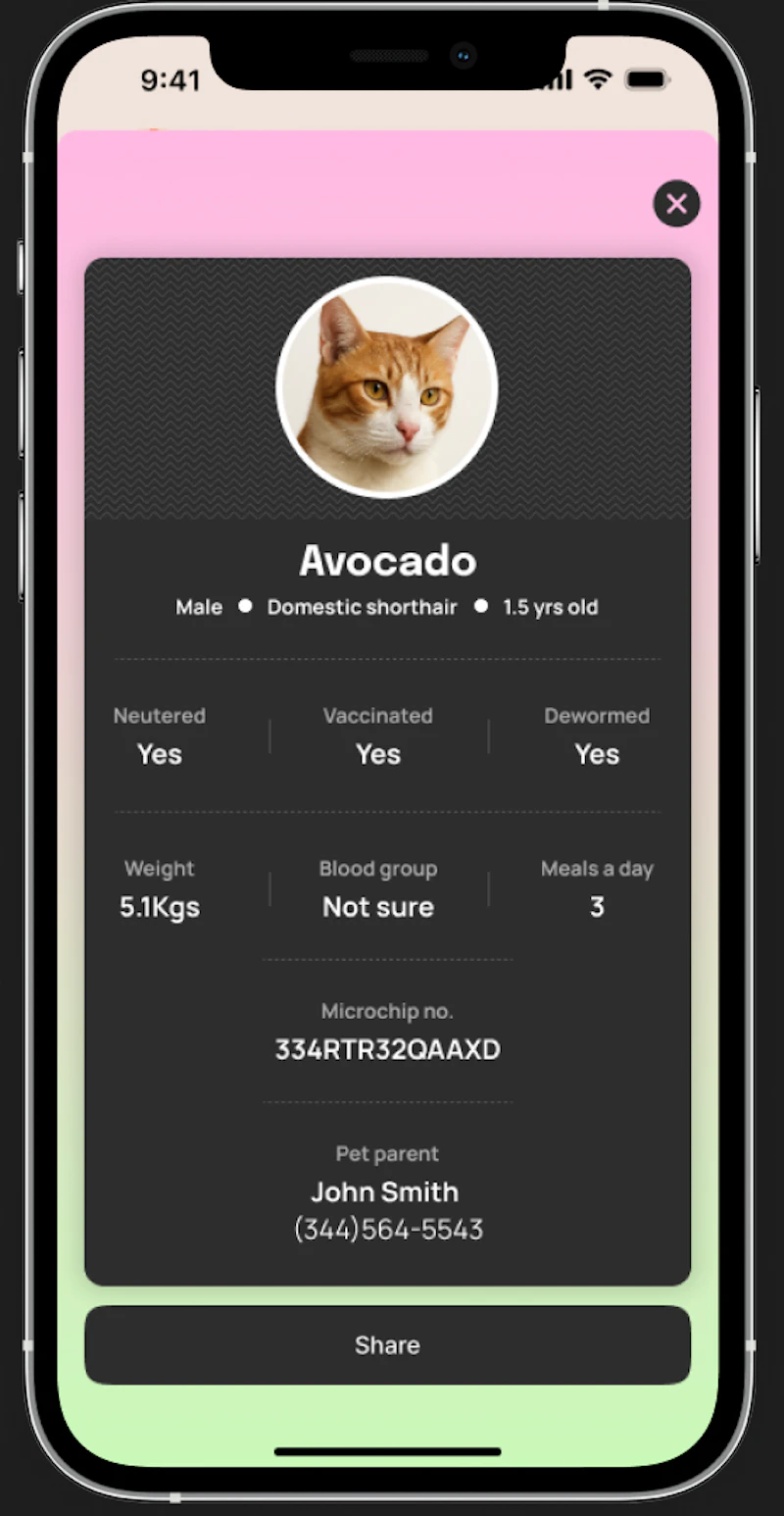 xopet — Track your pet's life screenshot 1