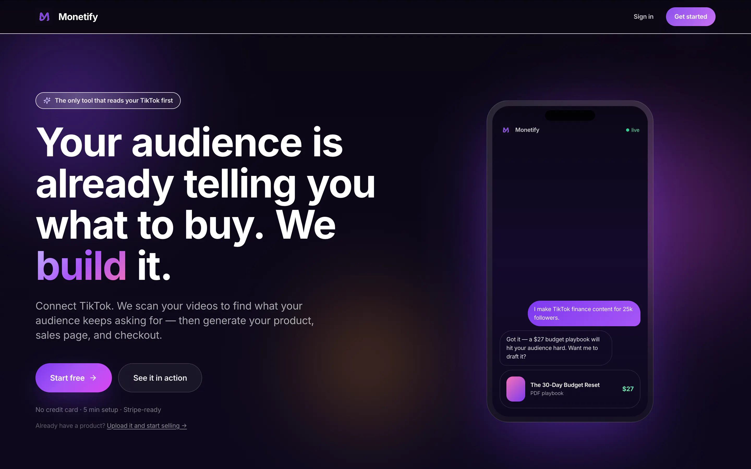 Monetify — From Audience to First Sale gallery image