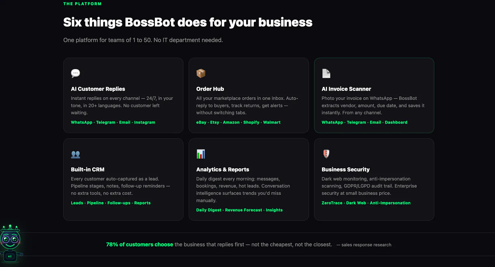BossBot screenshot 4