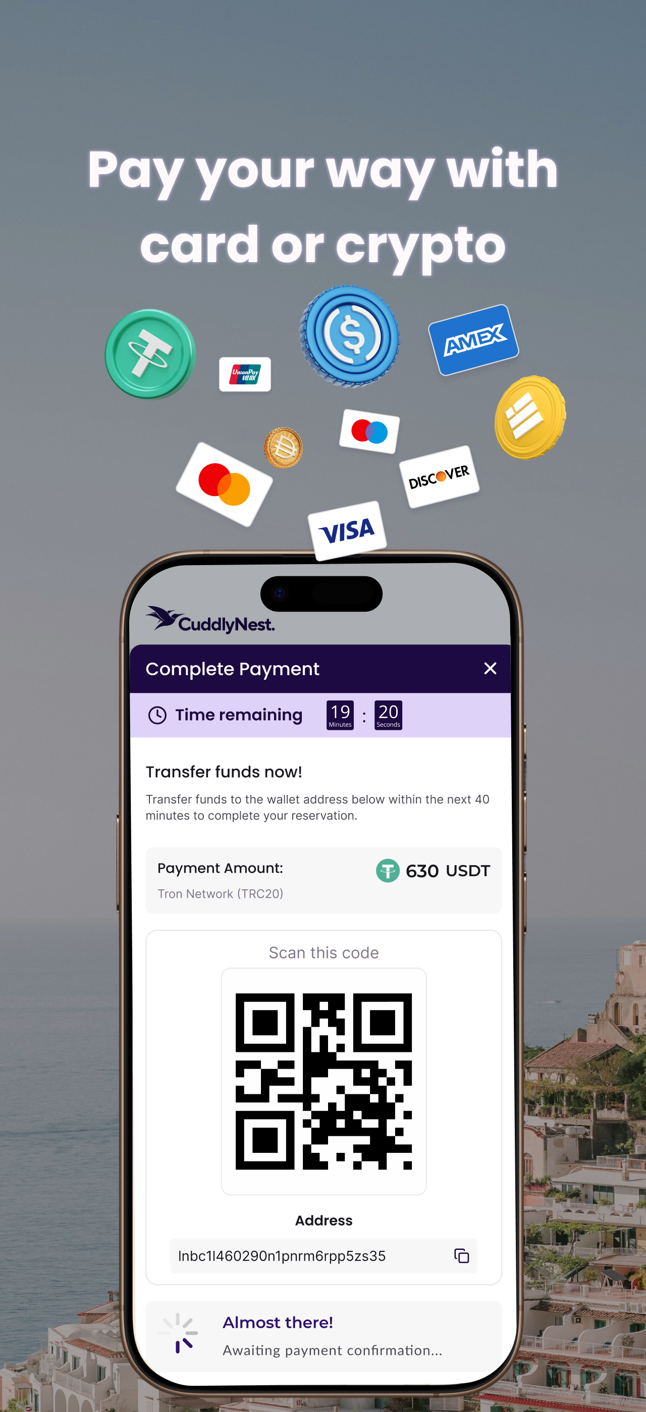 Cuddlynest |22 m soggiorni.Cripto o carta. - Costruito dai viaggiatori, per i viaggiatori.Alimentato dall'IA. media 4