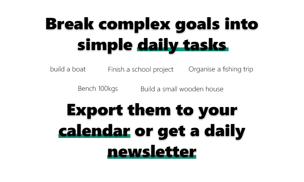 startuptile Selfletter-Break complex goals to simple daily tasks with AI