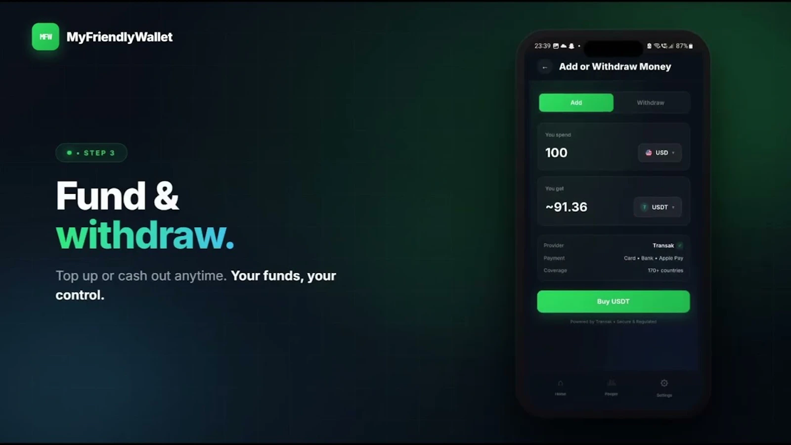 MyFriendlyWallet screenshot 1 (video preview)