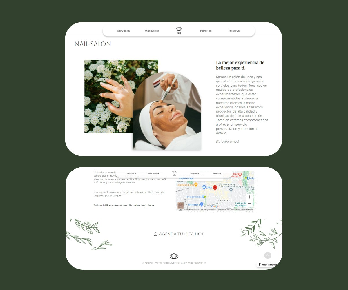 قالب Isla Framer media 3