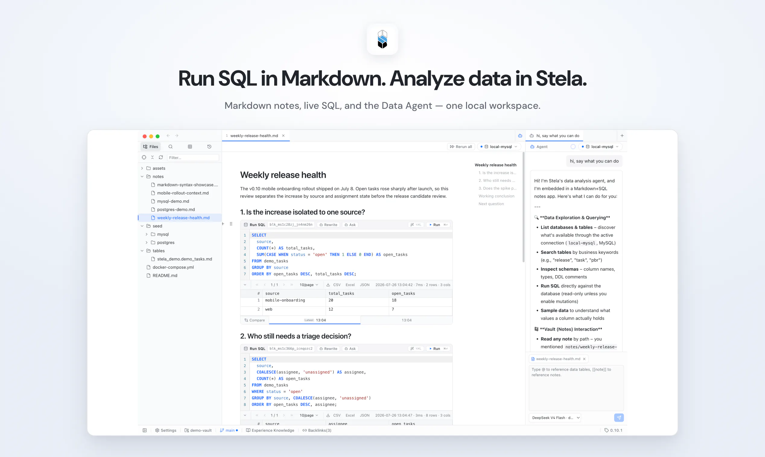 Stela — Data Analysis Workspace gallery image