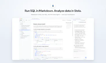 Stela — Data Analysis Workspace gallery image