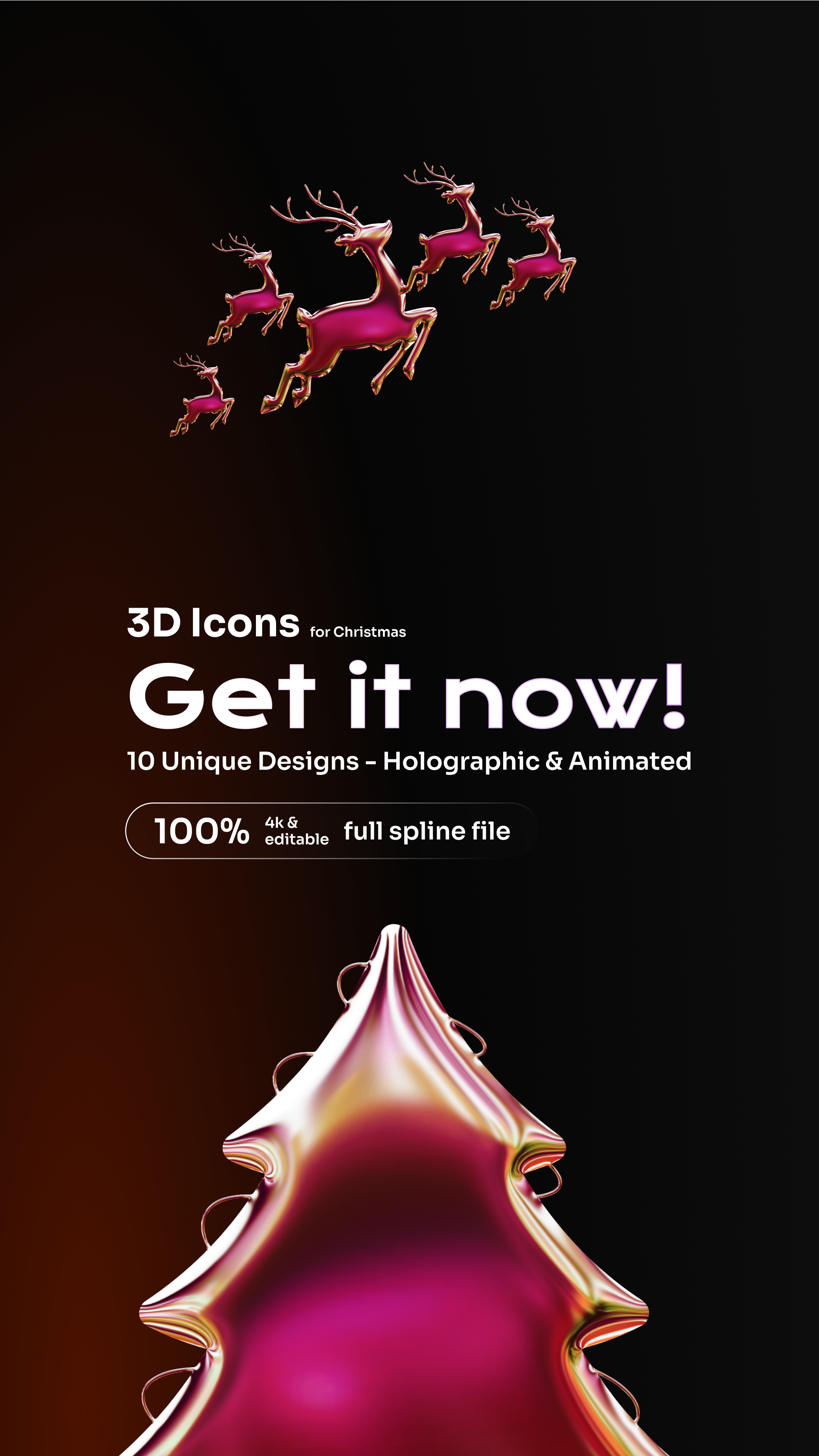크리스마스 3D 아이콘 디자인 팩 - RLVNT Studios에서 $ 1에 10 개의 크리스마스 3D 아이콘 디자인을 받으십시오. 미디어 3