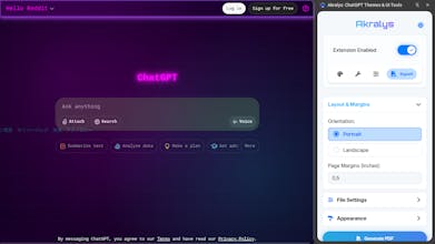 Akralys: ChatGPT Themes, UI Tools & PDF gallery image
