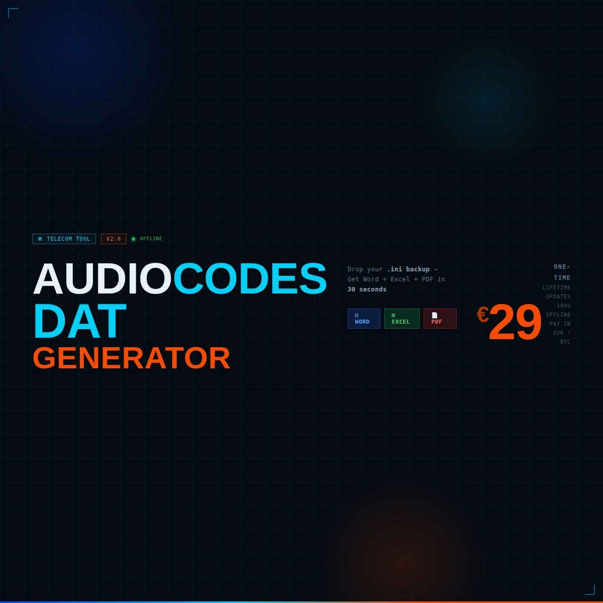 AudioCodes DAT Generator