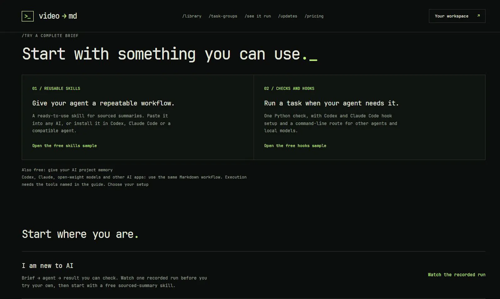 VideoToMD screenshot 1