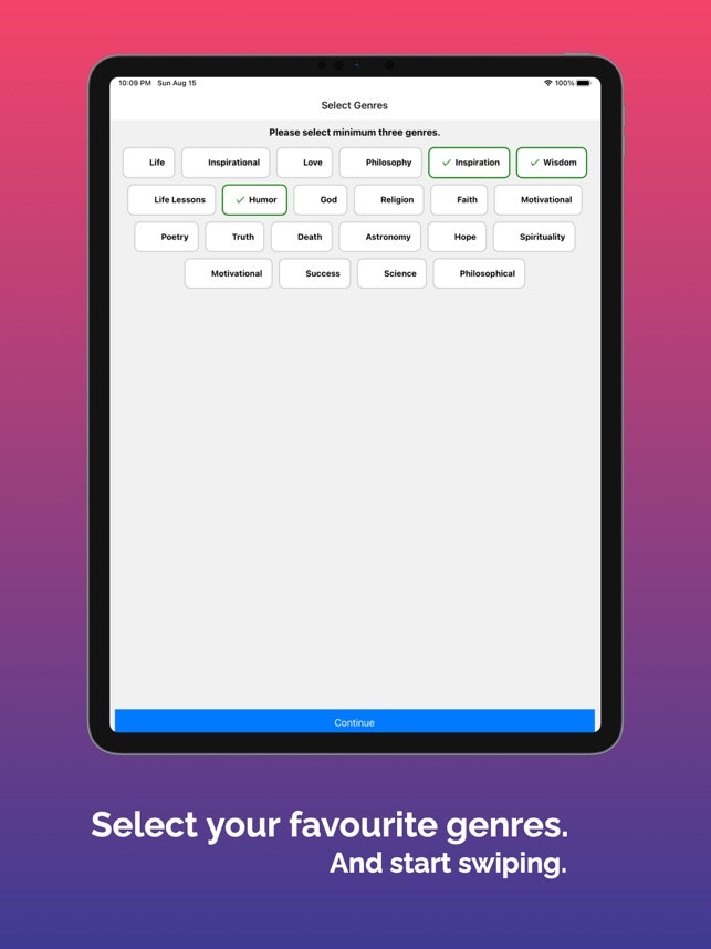 Swipewise - Smart book quotes app gallery image