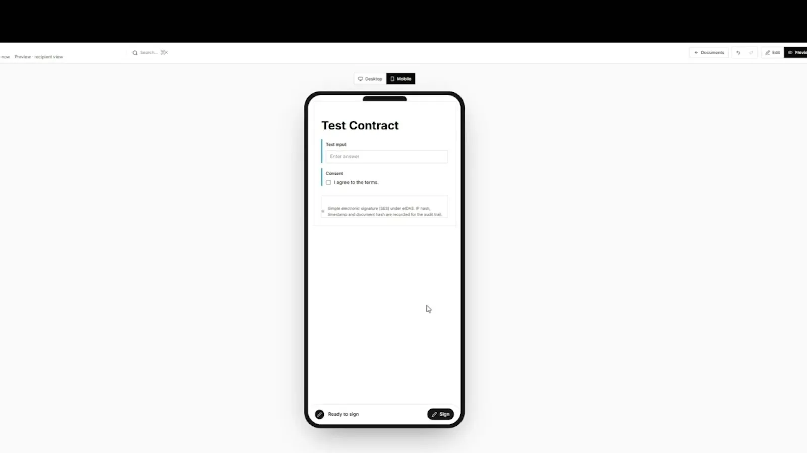 E-Signing.io screenshot 1 (video preview)