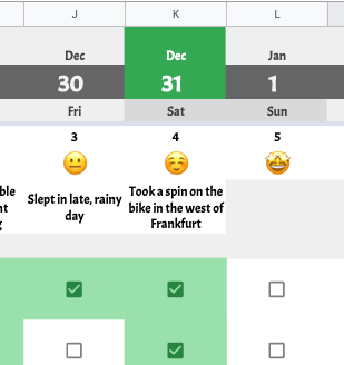 Habit Tracking - Google Sheets Template