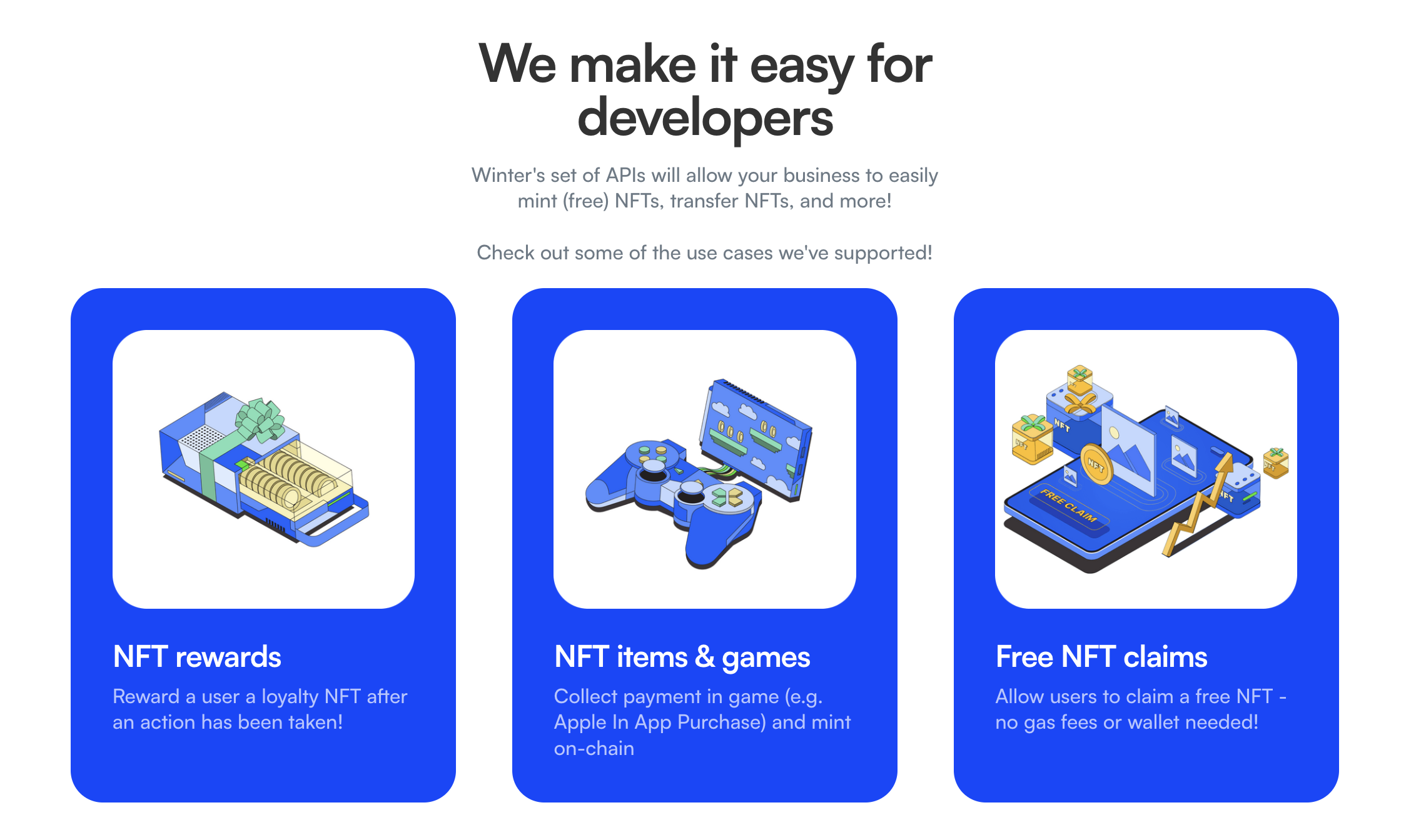 NFT 클레임 API - 무료 클레임, 게임, 보상 등을위한 NFT API 미디어 2