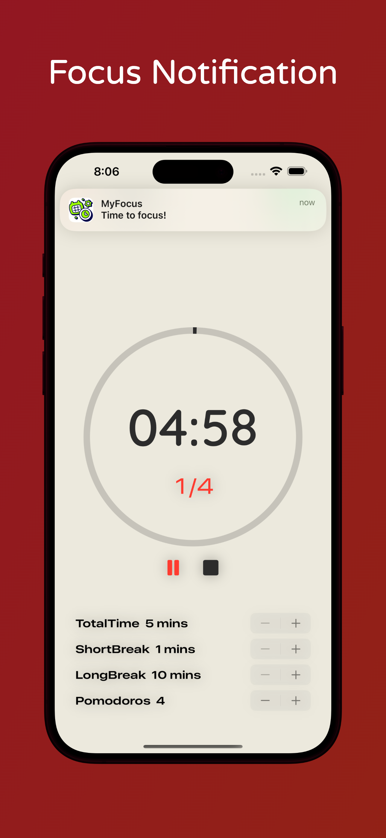 쉬운 초점 -Pomodoro 도구 - 공부하고 더 나은 일을하십시오. 미디어 4