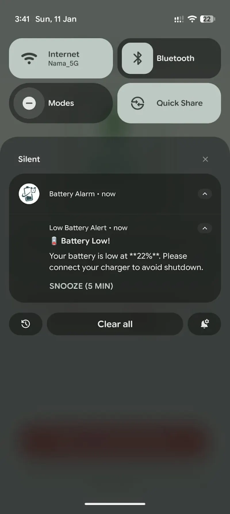 Battery Alarm screenshot 2