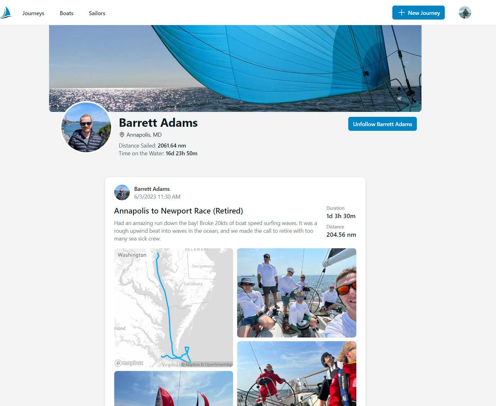 Sailjourn - Share your journeys on the water media 2