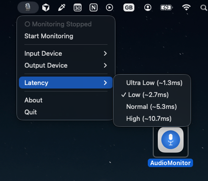 Hear Yourself - Free Mac audio monitor - Main product screenshot demonstrating key features and user interface