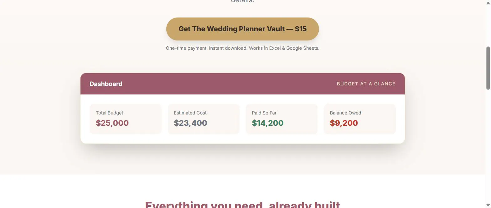 The Wedding Planner Vault gallery image