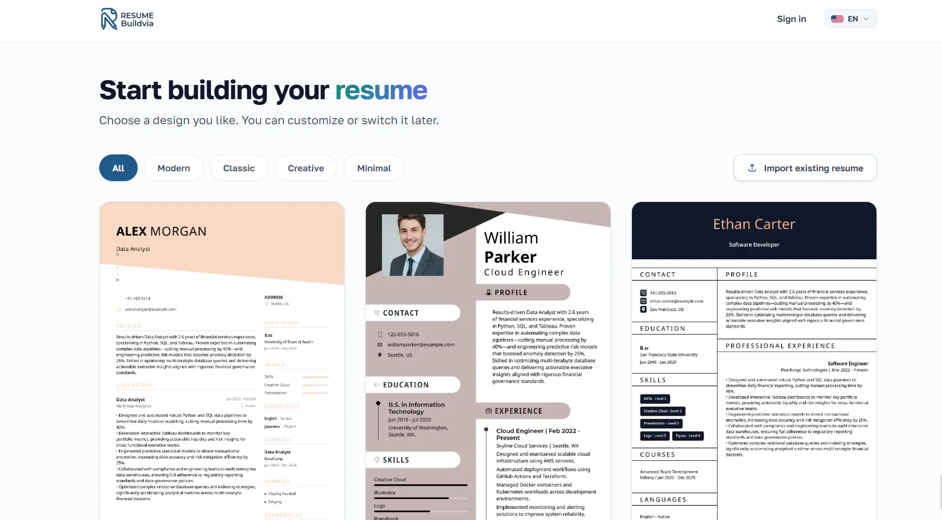 ResumeBuildvia gallery image