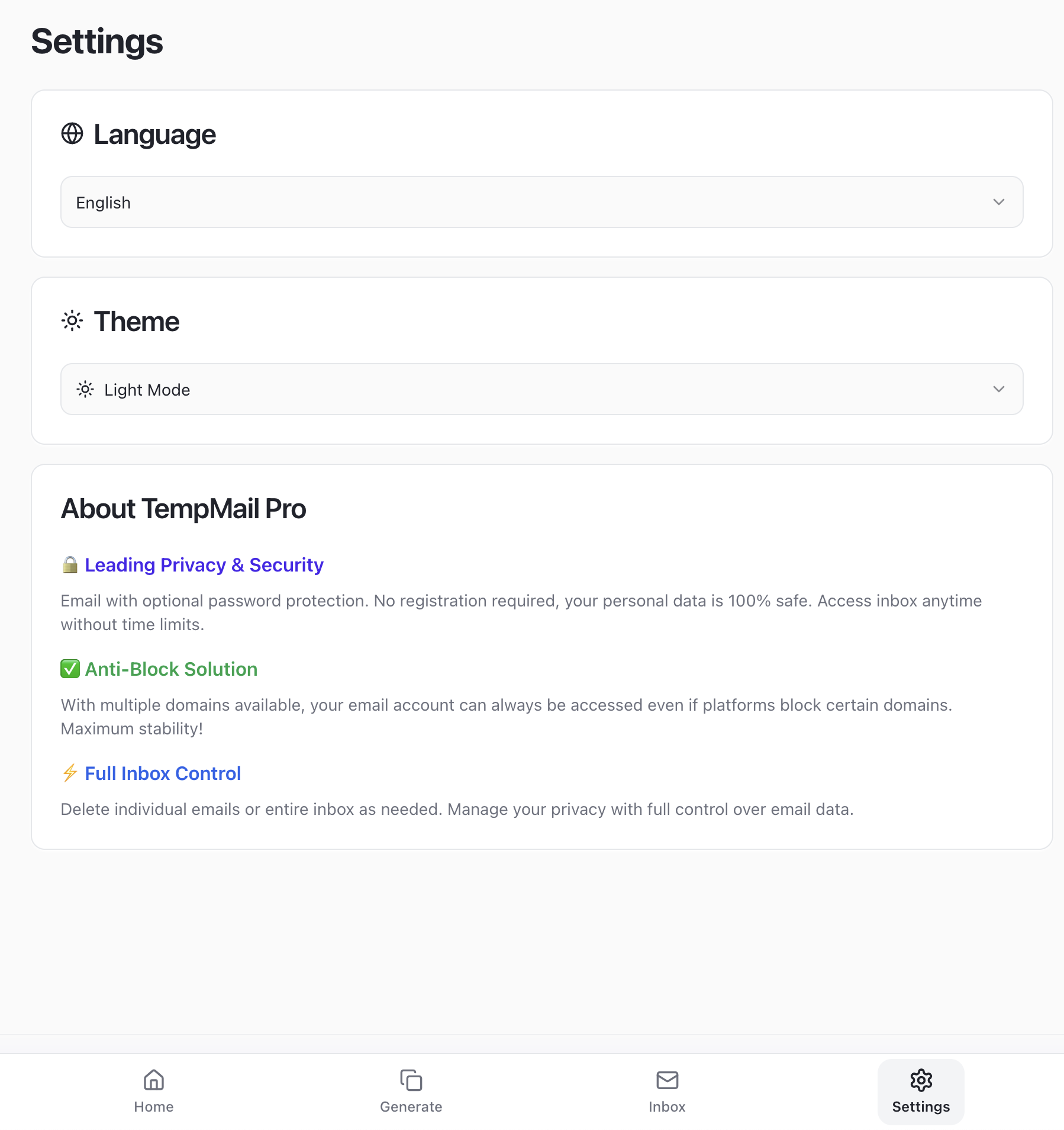 TempMail Pro gallery image