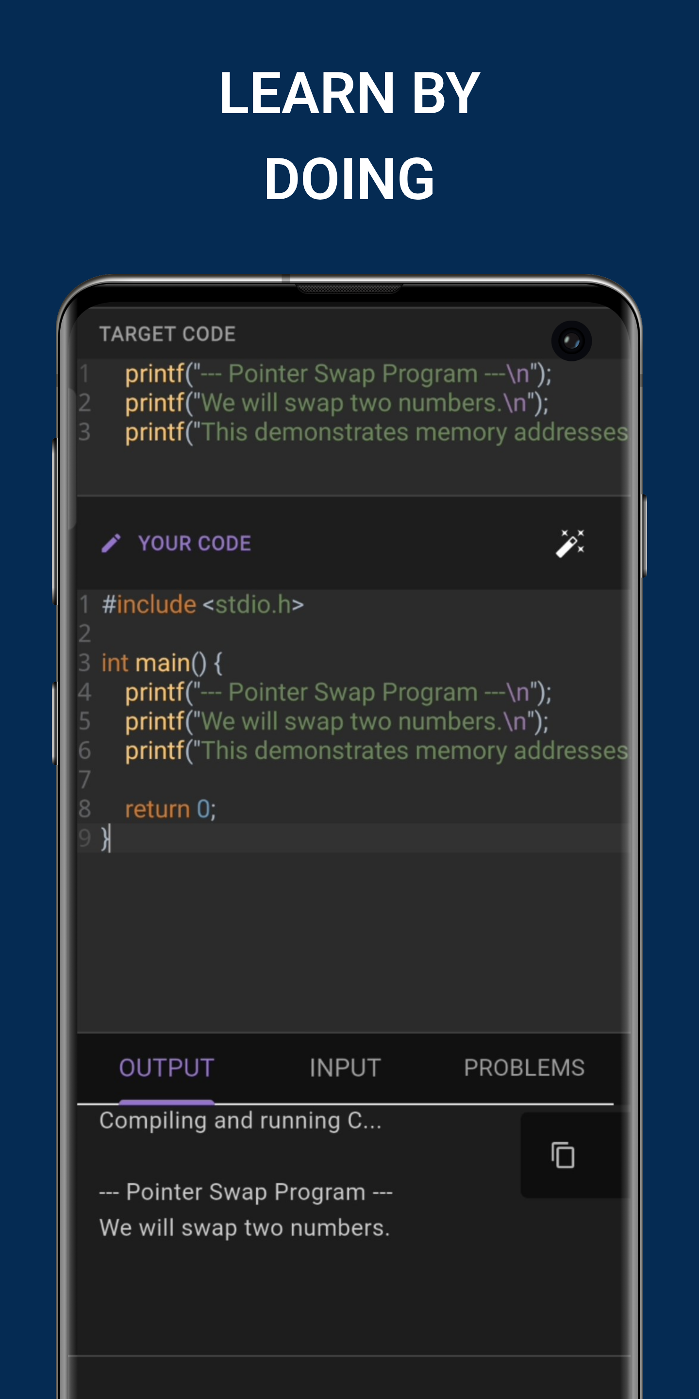 CodeVarsity: Learn to Code In Mobile IDE - Main product screenshot demonstrating key features and user interface
