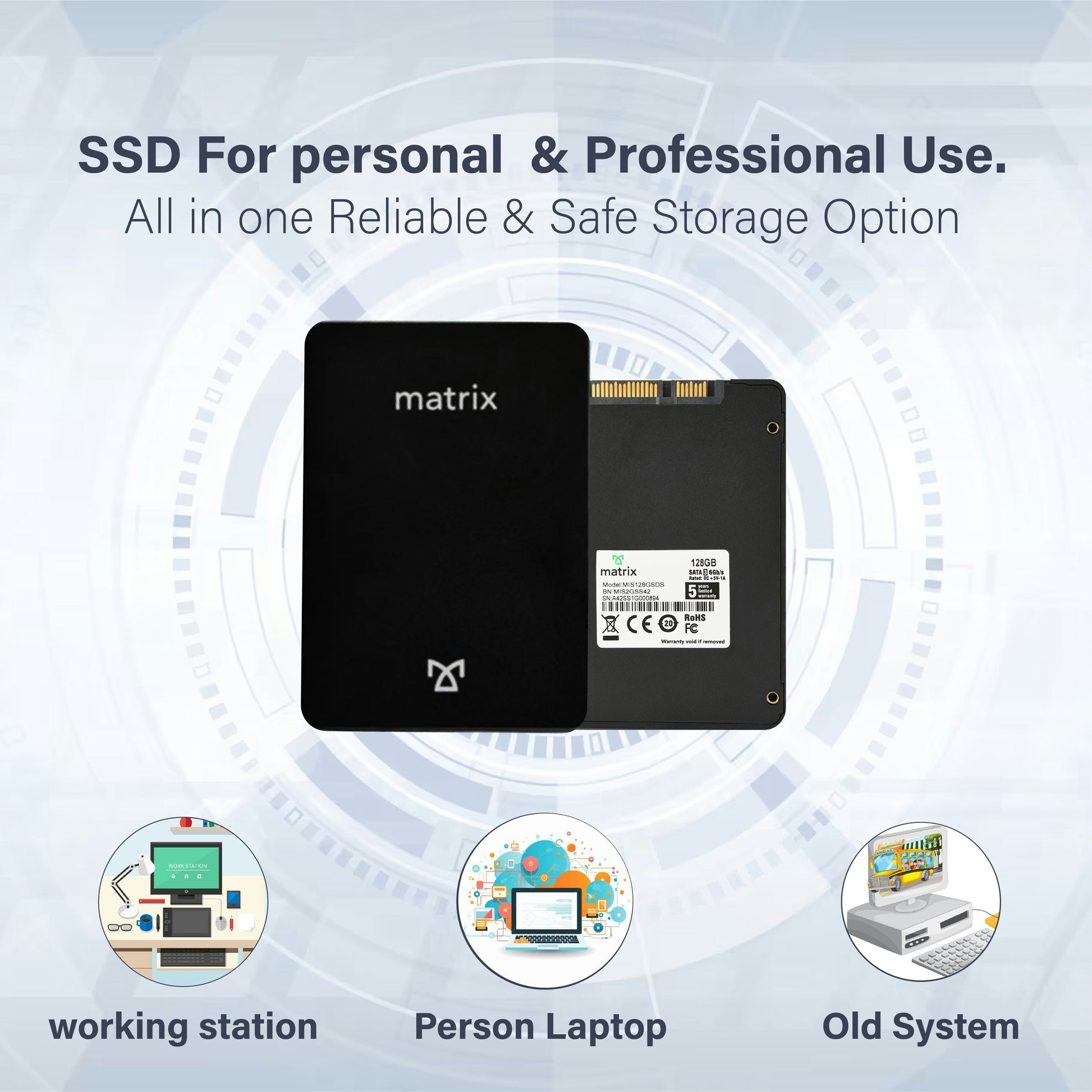 Matrix SATA SSD 128GB gallery image