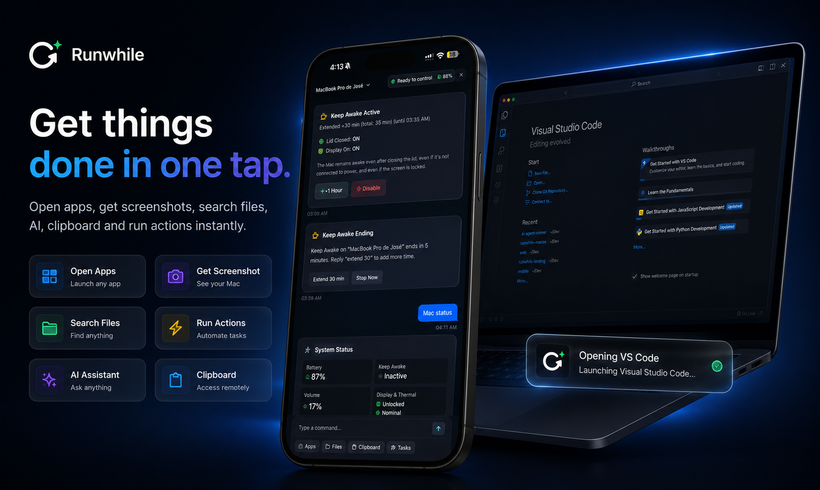 Runwhile, Your Mac, from anywhere. gallery image