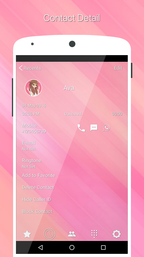 Sweet Pink Dialer + Caller ID gallery image